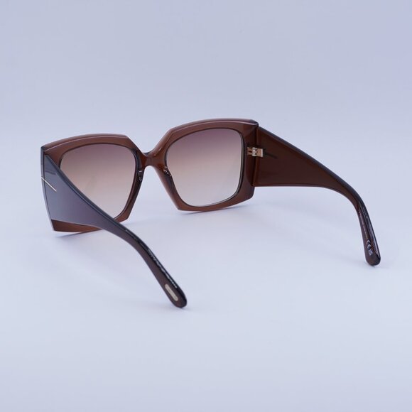 Tom Ford Jacquetta FT0921 48G Sunglasses Brown Square Frame, Brown Lenses - Picture 7 of 10